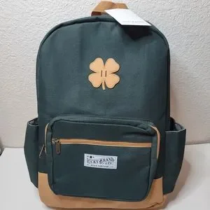 NWT Lucky Brand Ex-Large Laptop Backpack W/Mini Purse and adj. Straps. Lucky Brand Backpack Black Side Pockets 15” Laptop - Walmart  main image 4